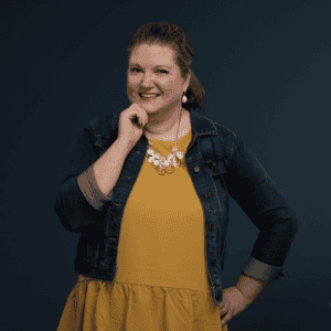 Accessible image showing a woman smiling confidently.